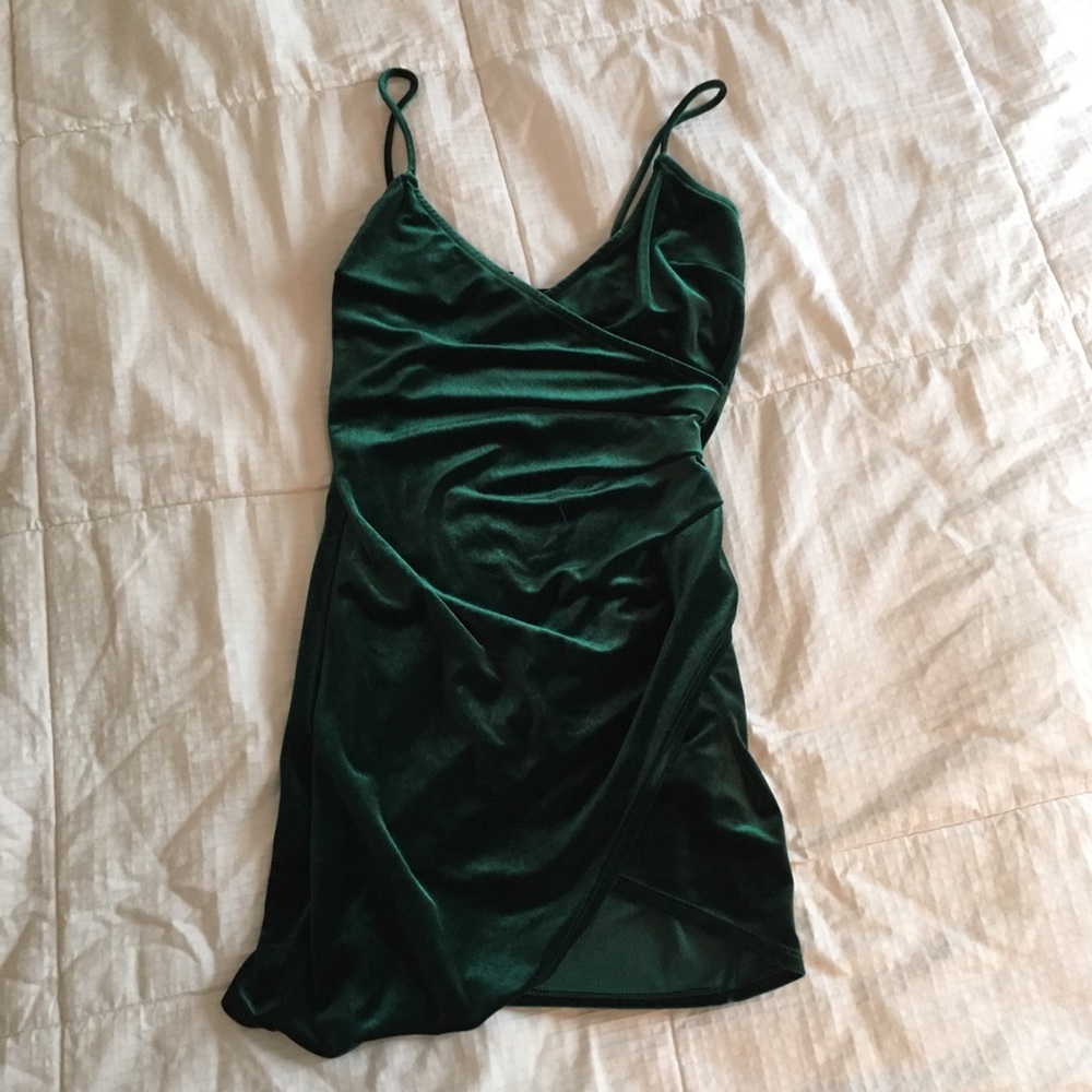 Emerald Velvet Dress